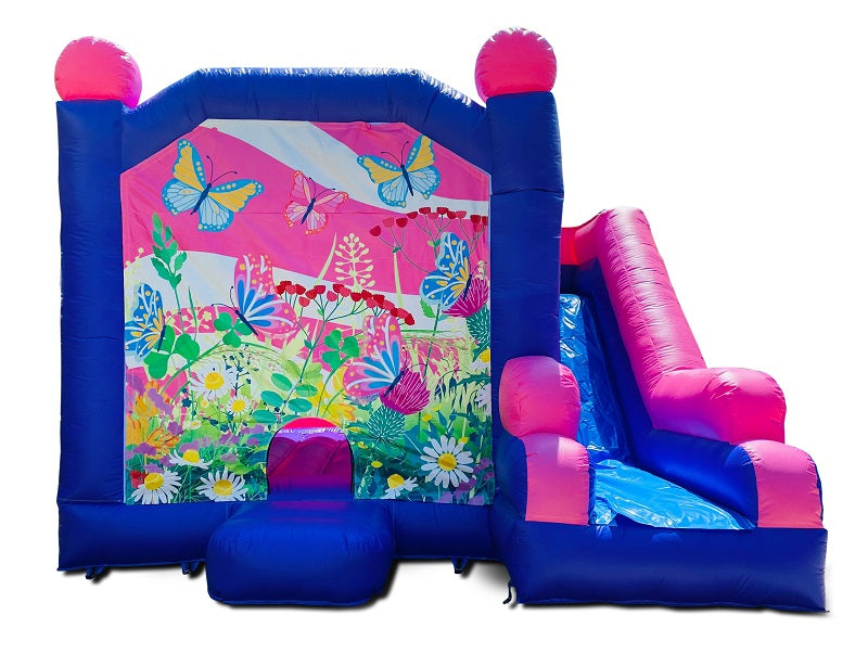 Jumping Castle Hire - Pink Combo Butterflies Jumping Castle