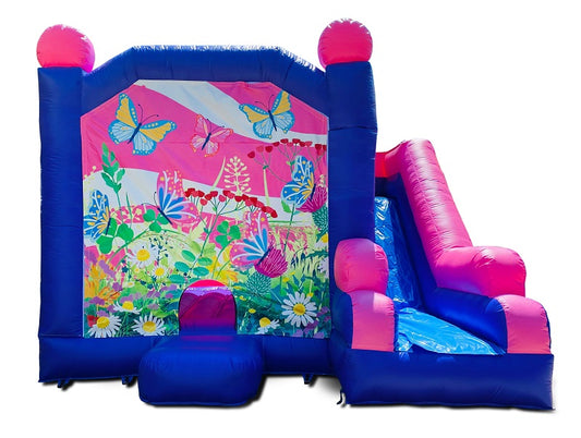 Jumping Castle Hire - Pink Combo Butterflies Jumping Castle