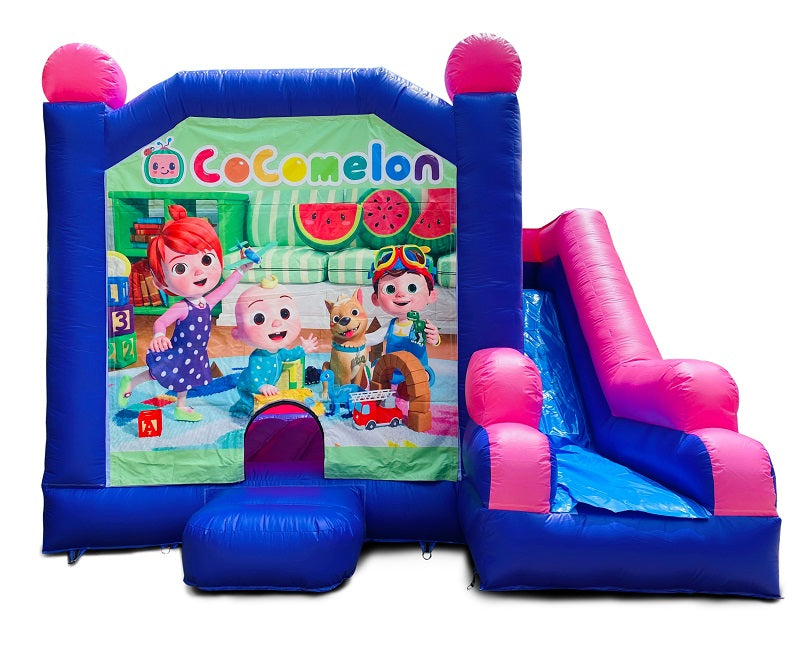 Jumping Castle Hire - Pink Combo Cocomelon Jumping Castle