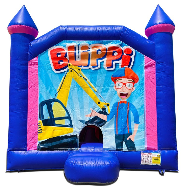 Jumping Castle Hire - Pink Combo Inside Slide - Blippi