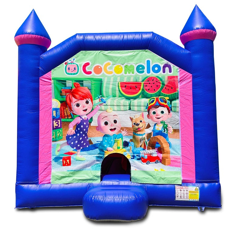 Jumping Castle Hire - Pink Combo Inside Slide - Cocomelon