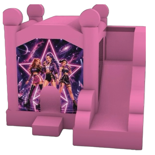 Jumping Castle Hire - Pink Compact - K Pop