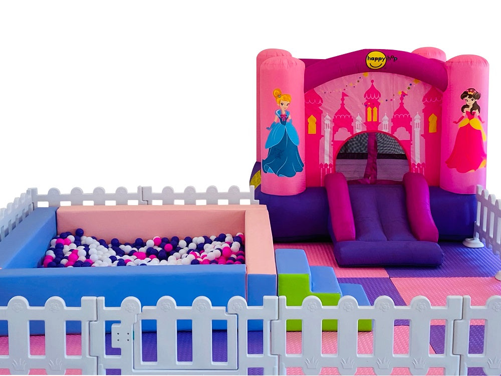 Soft Play Packages  - Pink & Purple - Soft Play Ball Pit & Jumping Castle