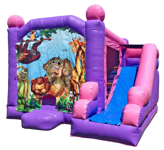 Jumping Castle Hire - Pink Combo Sarfari Jumping Castle