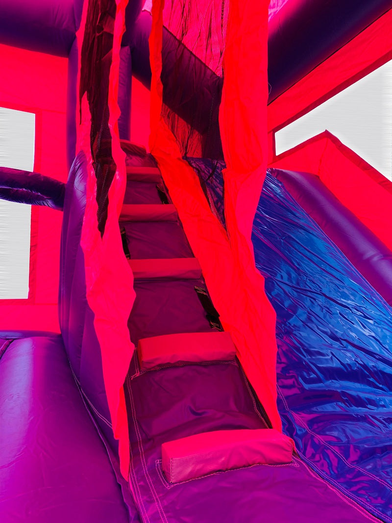 Jumping Castle Hire - Pink Combo Inside Slide - Pets