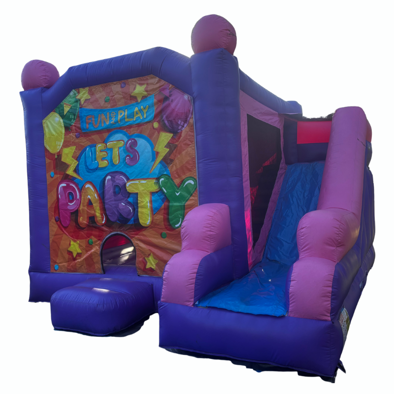 Jumping Castle Hire - Pink Combo Lets Party Jumping Castle