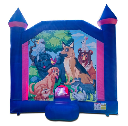 Jumping Castle Hire - Pink Combo Inside Slide - Pets