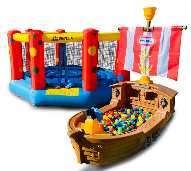 Toy Hire Package - Jumping Castle & Pirate Ship Ball Pit