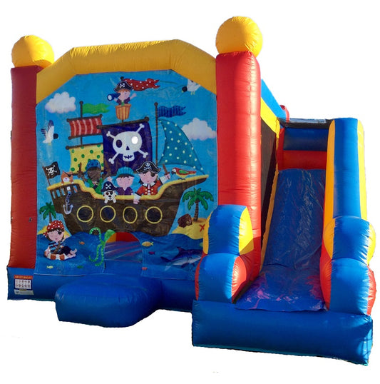 Jumping Castle Hire - Blue Combo Pirate Jumping Castle