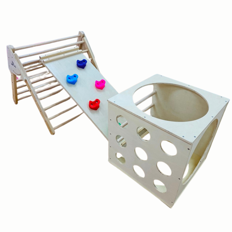 Toy Hire - Wooden Equipment - Tunnel & Climb Play Hire