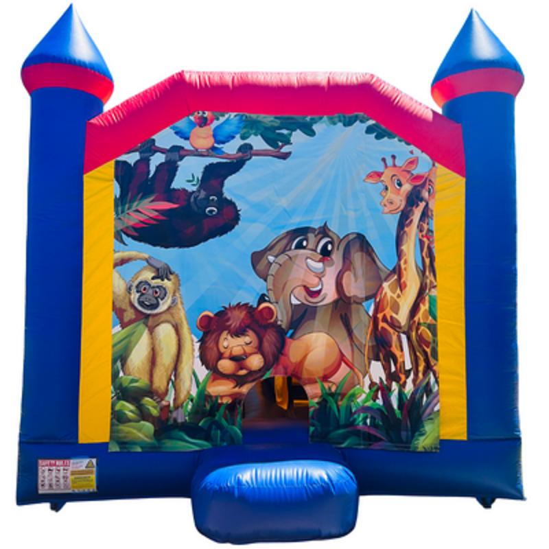 Jumping Castle Hire - Blue Combo Inside Slide - Sarfari