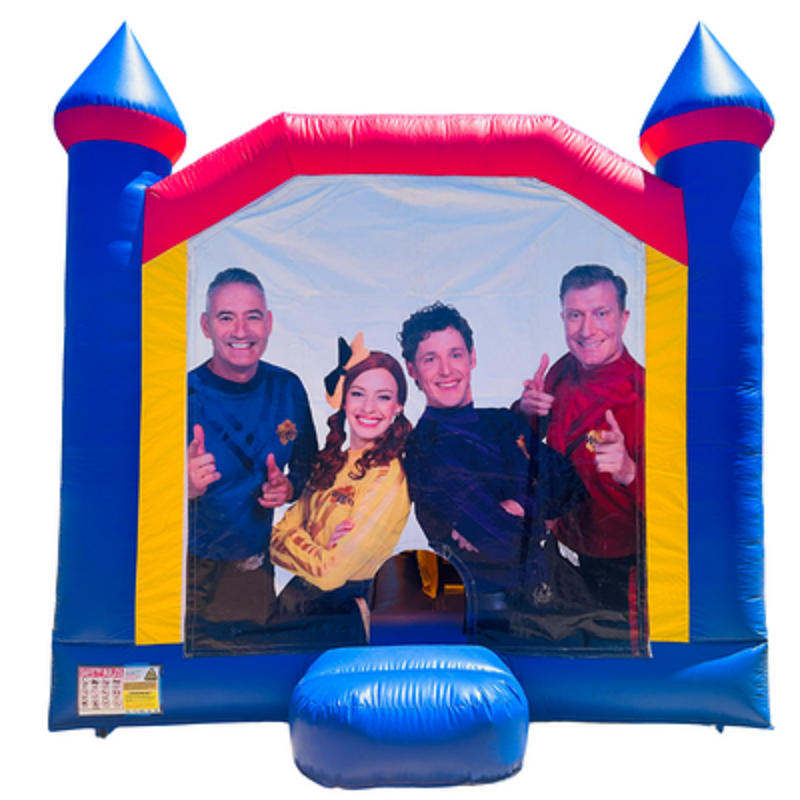 Jumping Castle Hire - Blue Combo Inside Slide - The Wiggles
