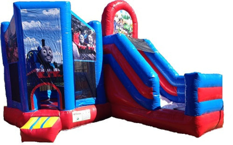 Jumping Castle Hire - Outside Slide - Thomas The Tank Jumping Castle