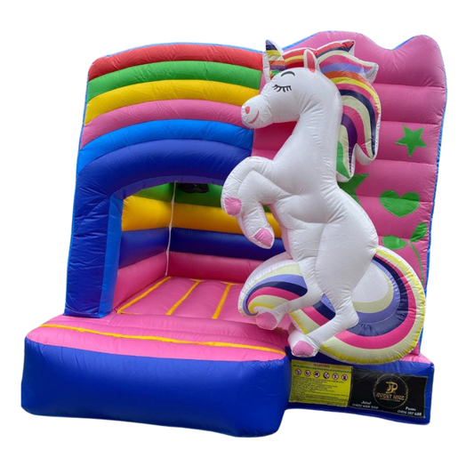 Jumping Castle Hire - No Slide - Rainbow Unicorn