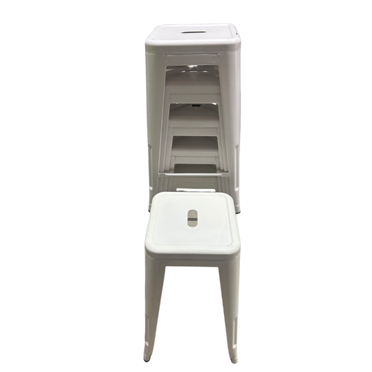 Table & Chair Hire - Bar Stools Hire - White x 8 Package Deal